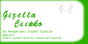 gizella csipko business card